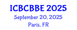 International Conference on Bioinformatics, Computational Biology and Biomedical Engineering (ICBCBBE) September 20, 2025 - Paris, France