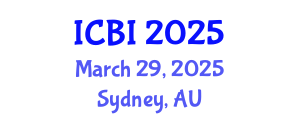 International Conference on Bioinformatics (ICBI) March 29, 2025 - Sydney, Australia