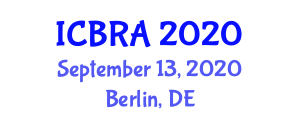 International Conference on Bioinformatics Research and Applications (ICBRA) September 13, 2020 - Berlin, Germany