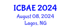 International Conference on Biological and Agricultural Engineering (ICBAE) August 08, 2024 - Lagos, Nigeria