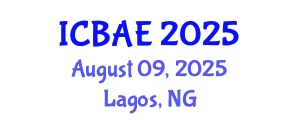 International Conference on Biological and Agricultural Engineering (ICBAE) August 09, 2025 - Lagos, Nigeria