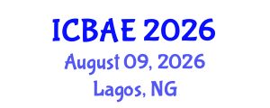 International Conference on Biological and Agricultural Engineering (ICBAE) August 09, 2026 - Lagos, Nigeria