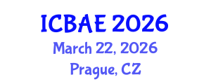 International Conference on Biological and Agricultural Engineering (ICBAE) March 22, 2026 - Prague, Czechia