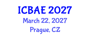 International Conference on Biological and Agricultural Engineering (ICBAE) March 22, 2027 - Prague, Czechia International Conference on Biological and Agricultural Engineering (ICBAE) March 22, 2027 - Prague, Czechia