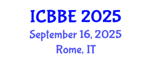 International Conference on Biological and Biomedical Engineering (ICBBE) September 16, 2025 - Rome, Italy