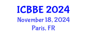 International Conference on Biological and Bioprocess Engineering (ICBBE) November 18, 2024 - Paris, France