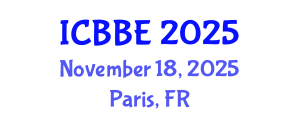 International Conference on Biological and Bioprocess Engineering (ICBBE) November 18, 2025 - Paris, France