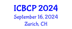 International Conference on Biological and Chemical Processes (ICBCP) September 16, 2024 - Zurich, Switzerland