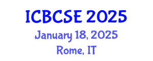 International Conference on Biological and Chemical Systems Engineering (ICBCSE) January 18, 2025 - Rome, Italy