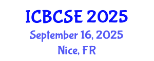 International Conference on Biological and Chemical Systems Engineering (ICBCSE) September 16, 2025 - Nice, France