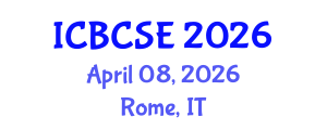 International Conference on Biological and Chemical Systems Engineering (ICBCSE) April 08, 2026 - Rome, Italy