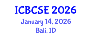 International Conference on Biological and Chemical Systems Engineering (ICBCSE) January 14, 2026 - Bali, Indonesia