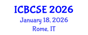 International Conference on Biological and Chemical Systems Engineering (ICBCSE) January 18, 2026 - Rome, Italy