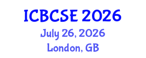 International Conference on Biological and Chemical Systems Engineering (ICBCSE) July 26, 2026 - London, United Kingdom