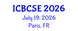 International Conference on Biological and Chemical Systems Engineering (ICBCSE) July 19, 2026 - Paris, France