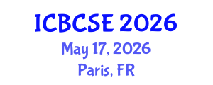 International Conference on Biological and Chemical Systems Engineering (ICBCSE) May 17, 2026 - Paris, France