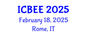 International Conference on Biological and Ecological Engineering (ICBEE) February 18, 2025 - Rome, Italy