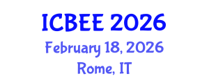 International Conference on Biological and Ecological Engineering (ICBEE) February 18, 2026 - Rome, Italy