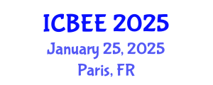 International Conference on Biological and Environmental Engineering (ICBEE) January 25, 2025 - Paris, France