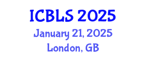International Conference on Biological and Life Sciences (ICBLS) January 21, 2025 - London, United Kingdom