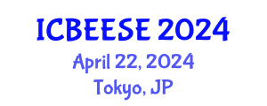 International Conference on Biological, Ecological and Environmental Sciences, and Engineering (ICBEESE) April 22, 2024 - Tokyo, Japan