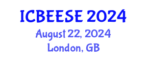 International Conference on Biological, Ecological and Environmental Sciences, and Engineering (ICBEESE) August 22, 2024 - London, United Kingdom