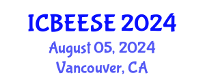 International Conference on Biological, Ecological and Environmental Sciences, and Engineering (ICBEESE) August 05, 2024 - Vancouver, Canada