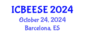 International Conference on Biological, Ecological and Environmental Sciences, and Engineering (ICBEESE) October 24, 2024 - Barcelona, Spain