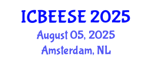 International Conference on Biological, Ecological and Environmental Sciences, and Engineering (ICBEESE) August 05, 2025 - Amsterdam, Netherlands