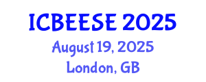 International Conference on Biological, Ecological and Environmental Sciences, and Engineering (ICBEESE) August 19, 2025 - London, United Kingdom