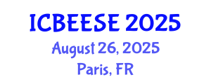 International Conference on Biological, Ecological and Environmental Sciences, and Engineering (ICBEESE) August 26, 2025 - Paris, France