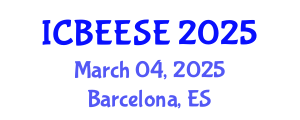 International Conference on Biological, Ecological and Environmental Sciences, and Engineering (ICBEESE) March 04, 2025 - Barcelona, Spain