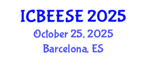 International Conference on Biological, Ecological and Environmental Sciences, and Engineering (ICBEESE) October 25, 2025 - Barcelona, Spain