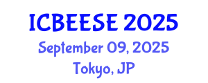 International Conference on Biological, Ecological and Environmental Sciences, and Engineering (ICBEESE) September 09, 2025 - Tokyo, Japan