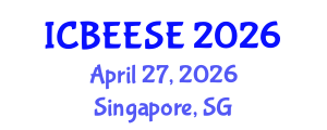 International Conference on Biological, Ecological and Environmental Sciences, and Engineering (ICBEESE) April 27, 2026 - Singapore, Singapore International Conference on Biological, Ecological and Environmental Sciences, and Engineering (ICBEESE) April 27, 2026 - Singapore, Singapore