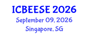 International Conference on Biological, Ecological and Environmental Sciences, and Engineering (ICBEESE) September 09, 2026 - Singapore, Singapore