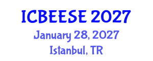 International Conference on Biological, Ecological and Environmental Sciences, and Engineering (ICBEESE) January 28, 2027 - Istanbul, Turkey International Conference on Biological, Ecological and Environmental Sciences, and Engineering (ICBEESE) January 28, 2027 - Istanbul, Turkey
