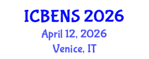 International Conference on Biological Engineering and Natural Sciences (ICBENS) April 12, 2026 - Venice, Italy