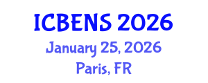 International Conference on Biological Engineering and Natural Sciences (ICBENS) January 25, 2026 - Paris, France