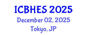 International Conference on Biological, Health and Environmental Sciences (ICBHES) December 02, 2025 - Tokyo, Japan