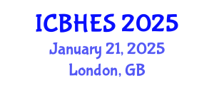 International Conference on Biological, Health and Environmental Sciences (ICBHES) January 21, 2025 - London, United Kingdom