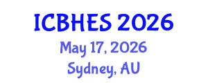 International Conference on Biological, Health and Environmental Sciences (ICBHES) May 17, 2026 - Sydney, Australia