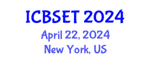 International Conference on Biological Science, Engineering and Technology (ICBSET) April 22, 2024 - New York, United States