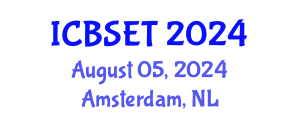 International Conference on Biological Science, Engineering and Technology (ICBSET) August 05, 2024 - Amsterdam, Netherlands