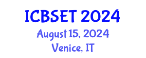 International Conference on Biological Science, Engineering and Technology (ICBSET) August 15, 2024 - Venice, Italy