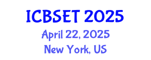 International Conference on Biological Science, Engineering and Technology (ICBSET) April 22, 2025 - New York, United States