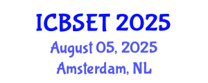 International Conference on Biological Science, Engineering and Technology (ICBSET) August 05, 2025 - Amsterdam, Netherlands