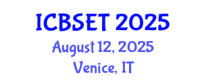 International Conference on Biological Science, Engineering and Technology (ICBSET) August 12, 2025 - Venice, Italy