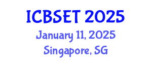 International Conference on Biological Science, Engineering and Technology (ICBSET) January 11, 2025 - Singapore, Singapore