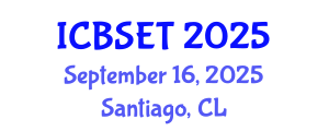 International Conference on Biological Science, Engineering and Technology (ICBSET) September 16, 2025 - Santiago, Chile